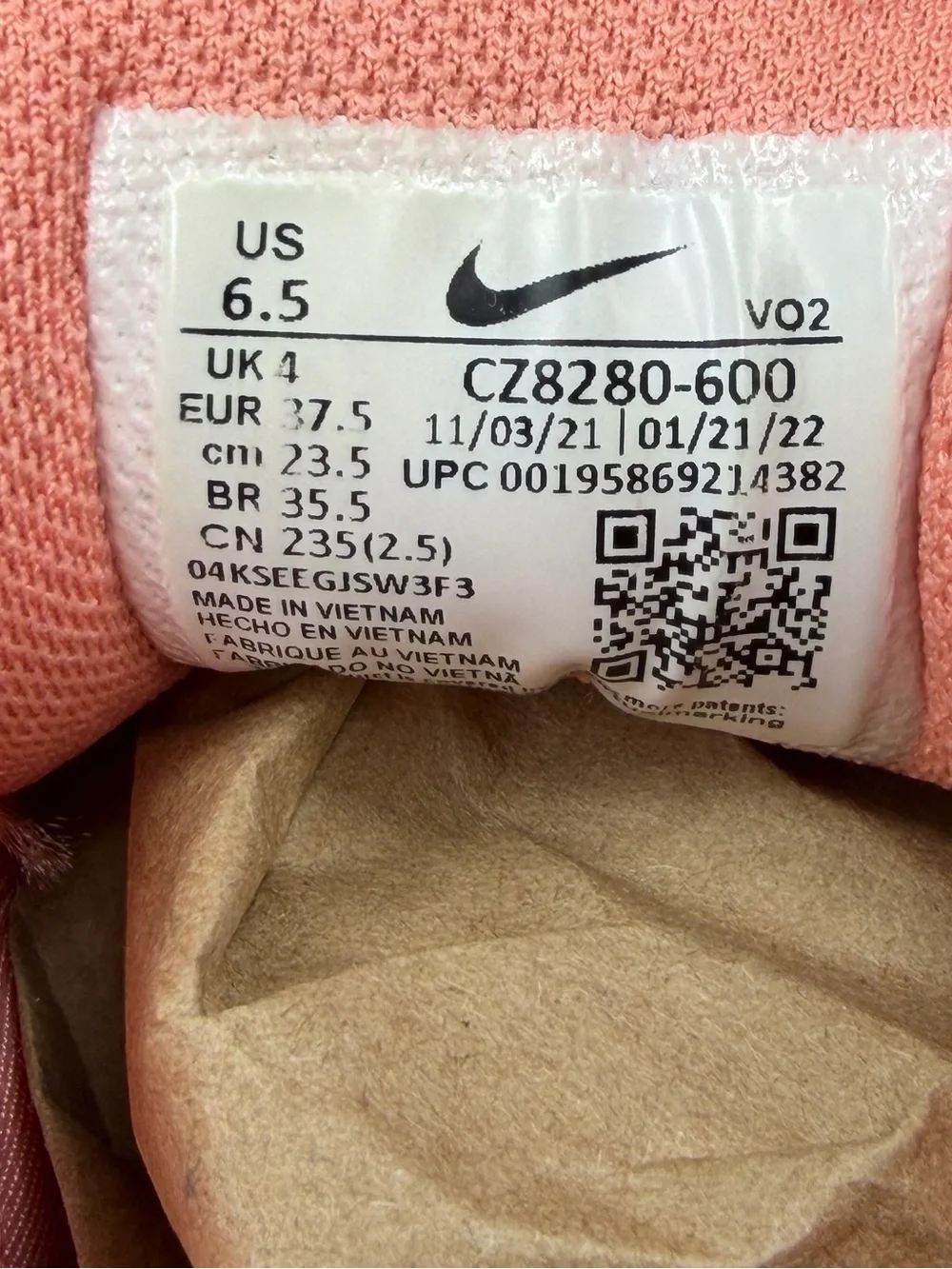 Womens Nike Metcon 7 Crimson Bliss Orange Pink Sail CZ8280-600 Size 6.5